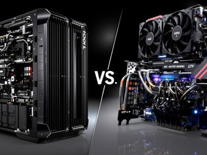 ASIC and GPU chips side-by-side.
