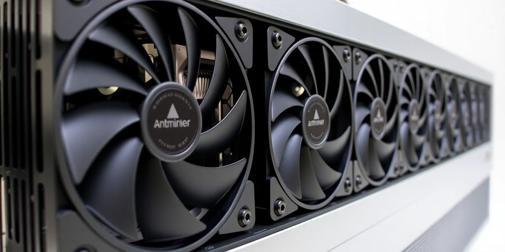 Antminer S21 mining rig.