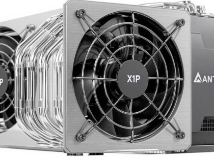 Antminer S19 XP Hydro mining rig with visible cooling.